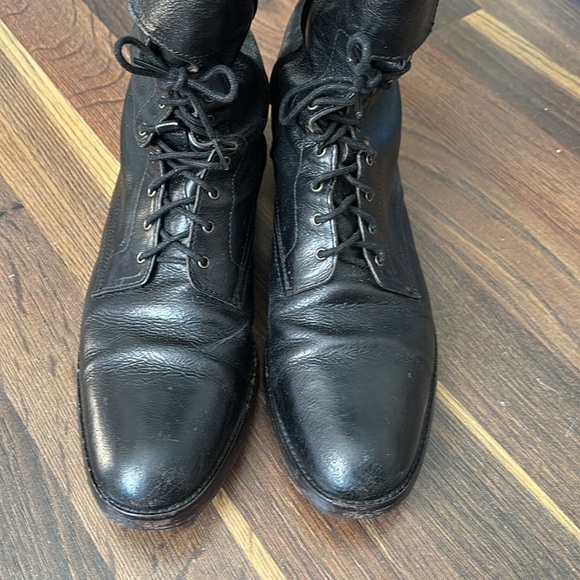 Cole Haan Black Leather‎ Zip, Buckle & Lace 17” Tall Knee-High Riding Boots Sz 9 - Picture 14 of 14